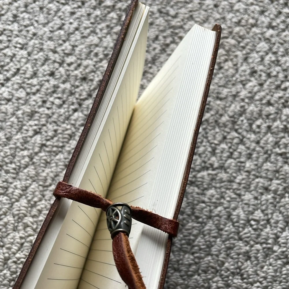New With Tags: Made In Italy Leather Bound Compass Journal Notebook/Diary/Agenda